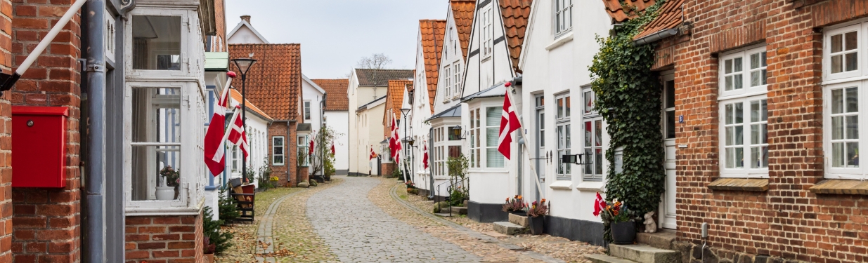 Дания уютная улица